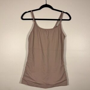 Maidenform Sweet Nothings Tank Top Cami Shapewear Brown Nude XL Firm Control
